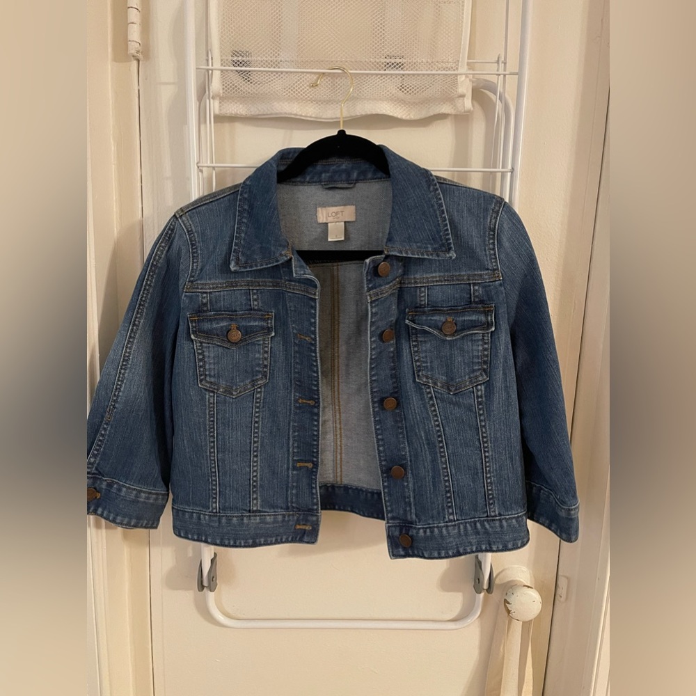 Loft Cropped Denim Jacket